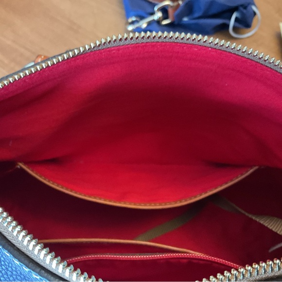 Dooney & Bourke Plum Wine Pebbled Leather Satchel with Whip Stitch - Picture 11 of 16